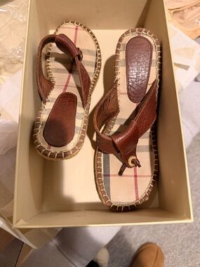 Burberry Espadrille Wedge sandals